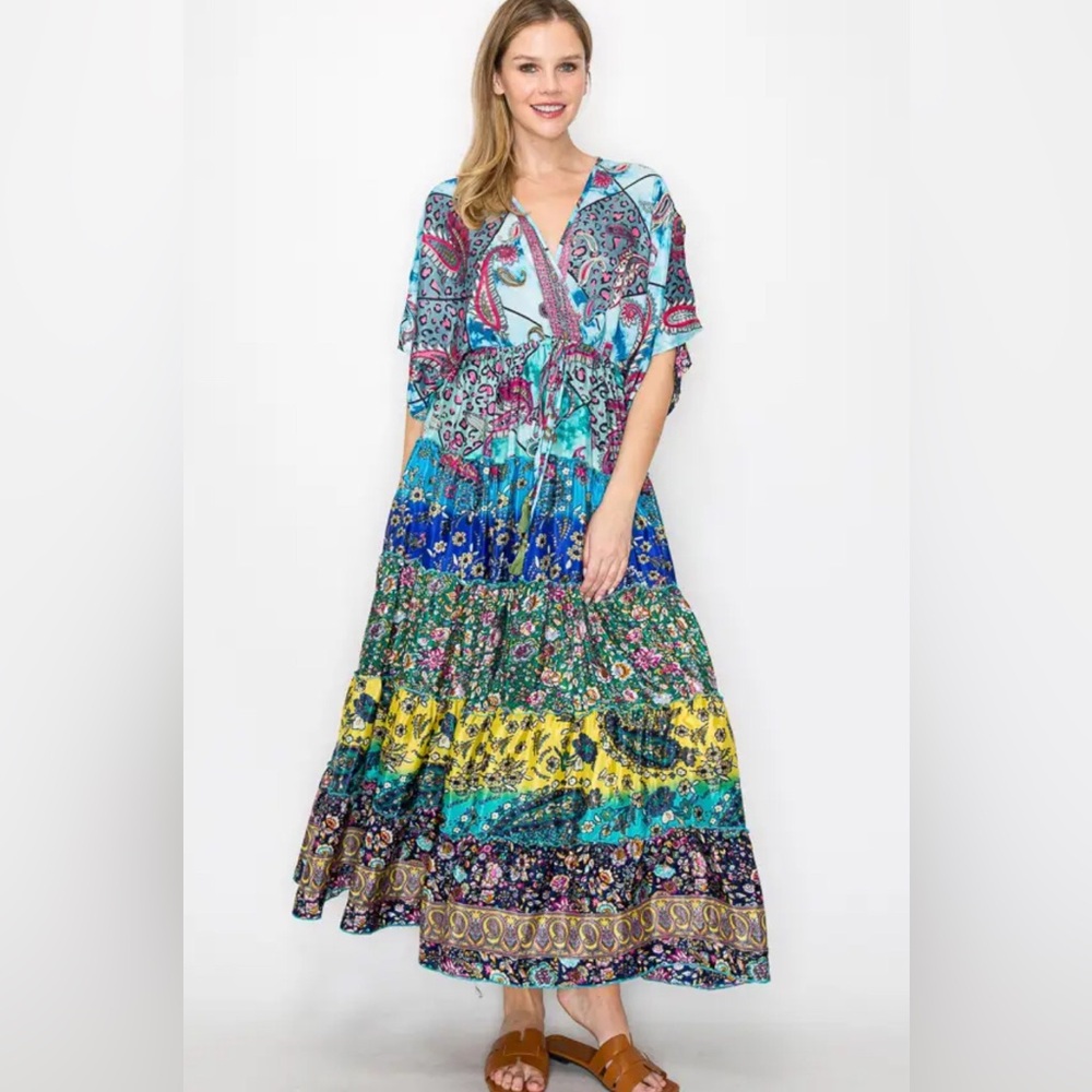 White waves dress